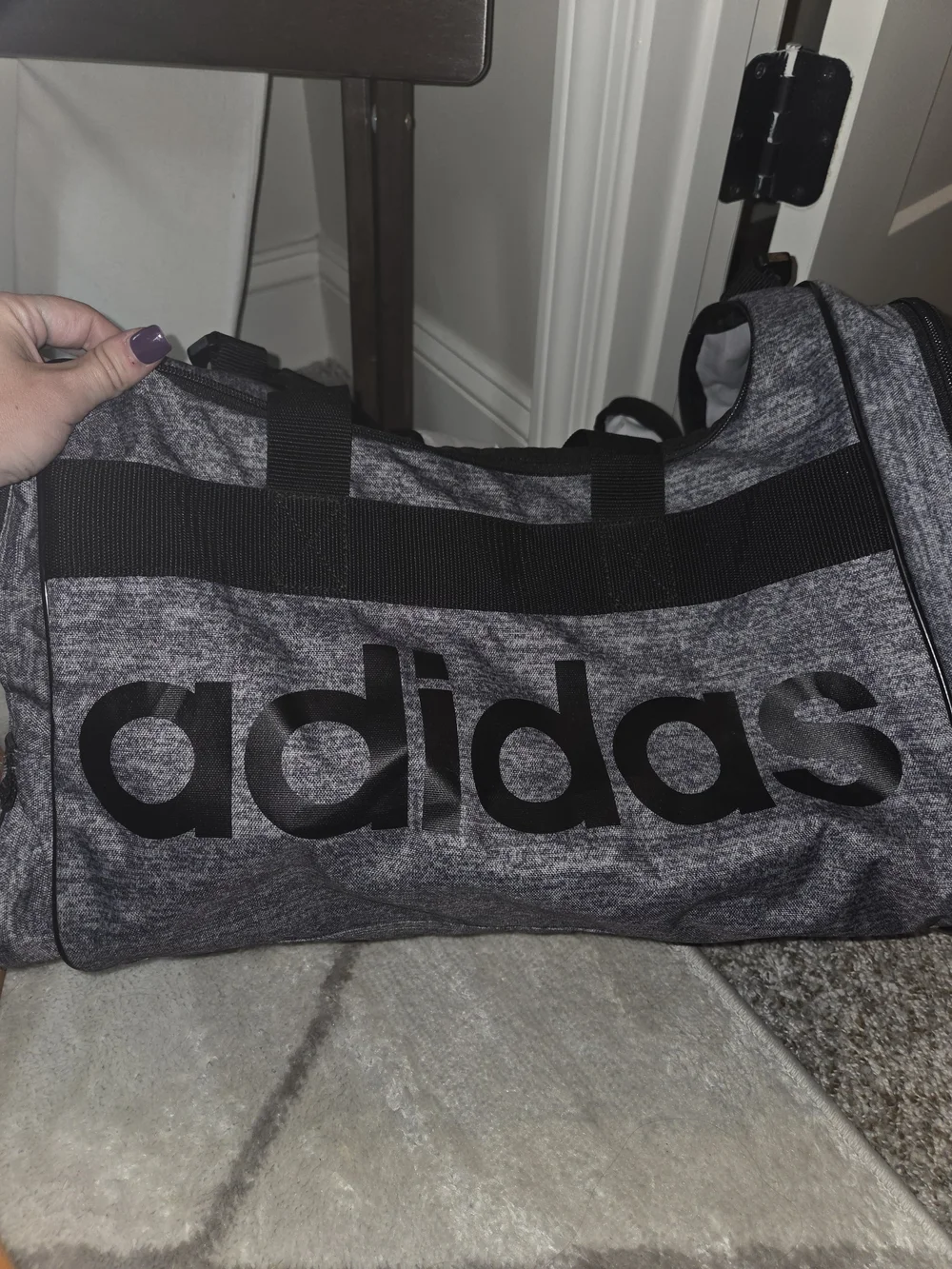Adidas Grey Duffel Bag